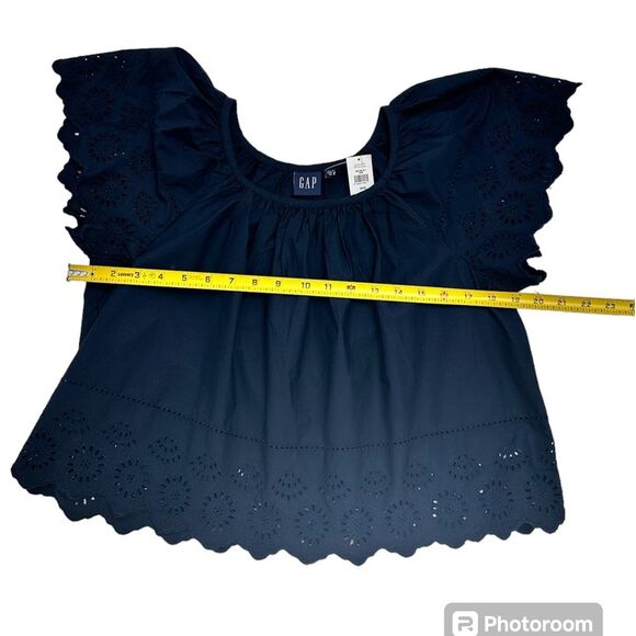 GAP Eyelet Flutter Sleeve‎ Top Size XXSMALL - Picture 4 of 10